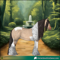 Horse Color:Bay Dun Tobiano 