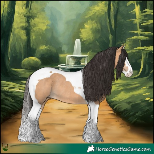 Horse Color:Bay Dun Splash Tobiano Rabicano