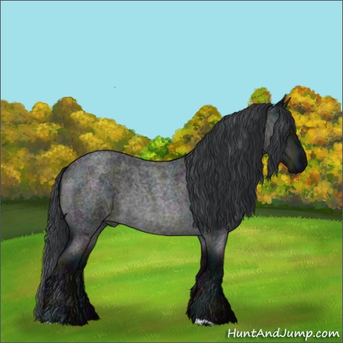 Horse Color:Midnight Brown Chinchilla Roan 