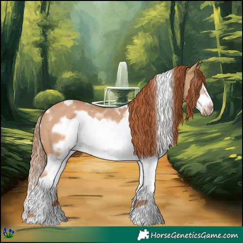 Horse Color:White Spotted Red Dun Splash Frame Rabicano 