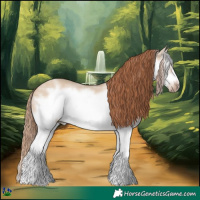 Horse Color:White Spotted Red Dun Splash Frame 