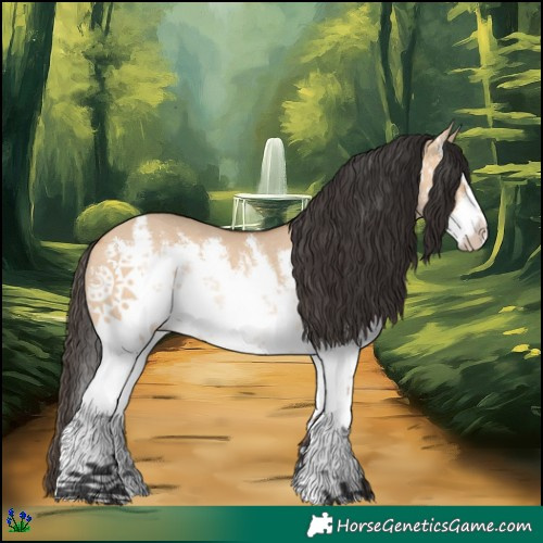 Horse Color:White Spotted Bay Dun Rabicano 