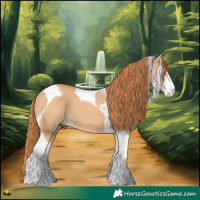 Horse Color:White Spotted Red Dun Tobiano