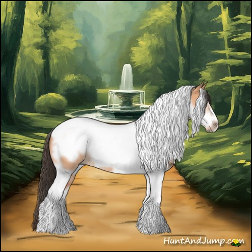 Horse Color:Bay Roan Dun Tobiano Frame