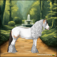 Horse Color:Bay Roan Dun Tobiano Frame 
