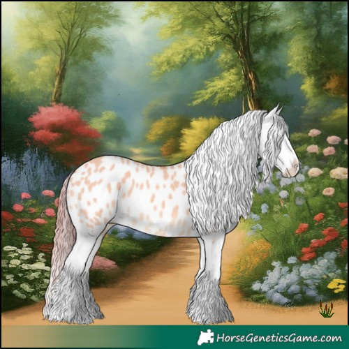 Horse Color:Watercolor Bay Dun Appaloosa 