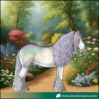 Horse Color:Watercolor White Spotted Silver Bay Onyx 