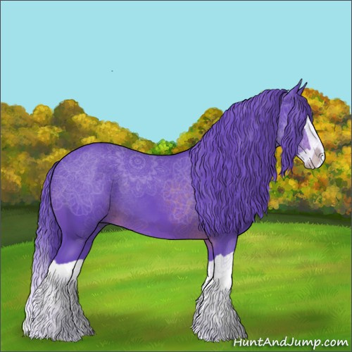 Horse Color:Watercolor Brown Splash
