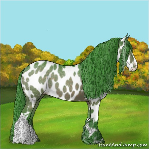 Horse Color:Watercolor Brown Near Leopard 