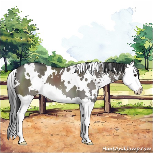 Horse Color:White Spotted Grullo Sabino Splash 