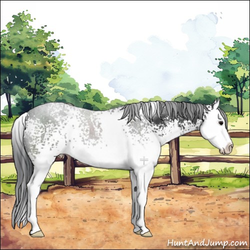 Horse Color:White Spotted Black Sabino Splash 