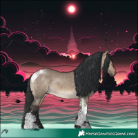 Horse Color:Brown Dun Tobiano 