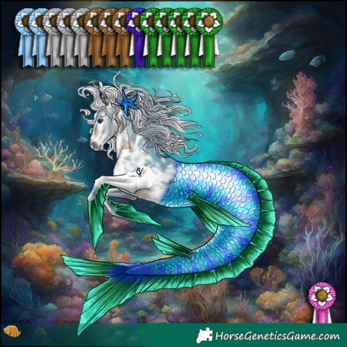 Horse Color:Watercolor White Spotted Silver Brown Ice 