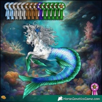 Horse Color:Watercolor White Spotted Silver Brown Ice