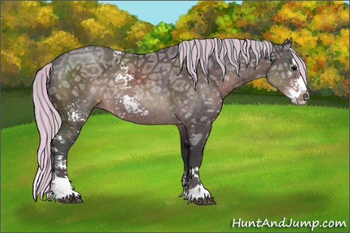Horse Color:Platinum Painted White Spotted Silver Brown Ice Sabino Splash Rabicano 