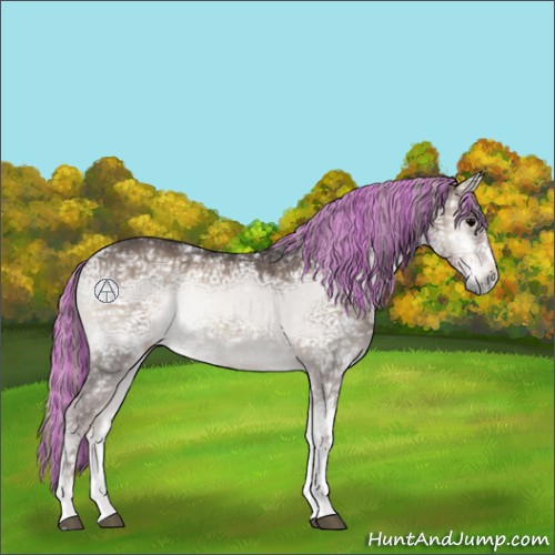 Horse Color:Painted Silver Blue Onyx Ice 