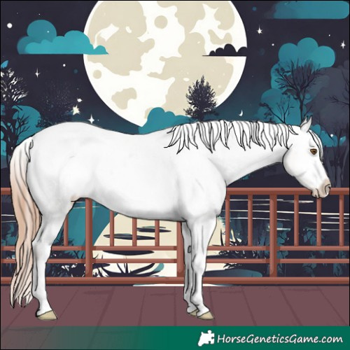 Horse Color:Classic Champagne Dun Tobiano Varnish 