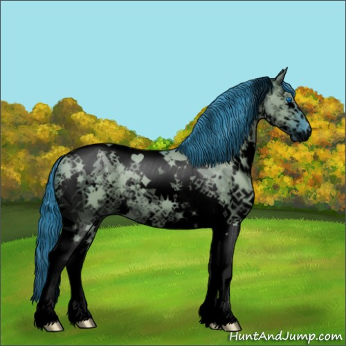Horse Color:Void Watercolor Grullo Sabino Splash Tobiano Brindle