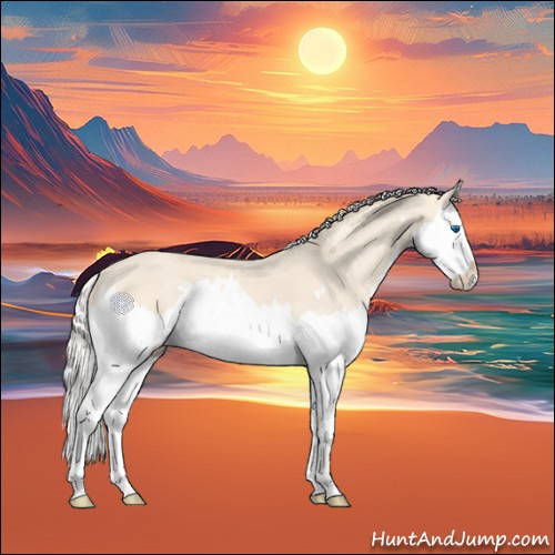 Horse Color:Cremello Splash  and Cremello Splash 