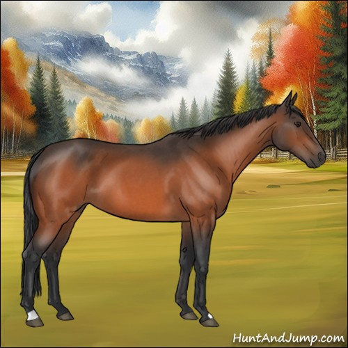 Horse Color:Bay Roan 