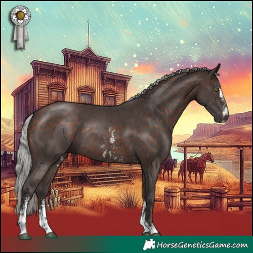 Horse Color:Silver Bay Sabino Rabicano 