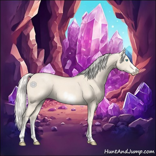 Horse Color:White Spotted Cremello Frame 