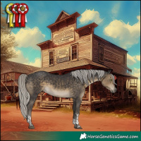 Horse Color:Silver Smoky Black Tobiano 