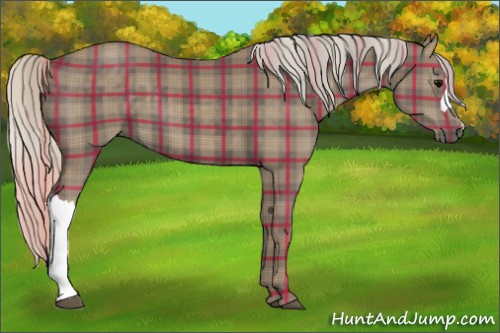 Horse Color:Plaid  Silver Black 