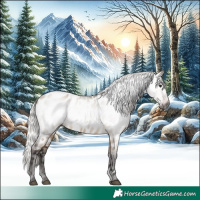 Horse Color:Gray Silver Brown Dun Near Leopard 