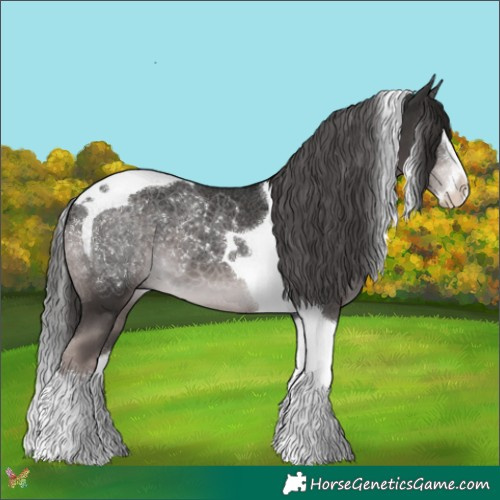 Horse Color:Platinum Liver Chestnut Splash Tobiano 