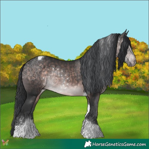 Horse Color:Platinum Brown Tobiano
