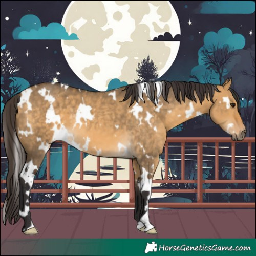 Horse Color:White Spotted Buckskin Dun 