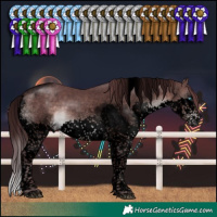 Horse Color:Void Platinum Chocolate Brown Sabino Splash Tobiano 