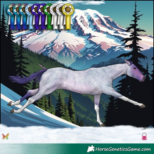 Horse Color:Watercolor Bay Roan Tobiano 