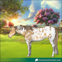 Horse Color:White Spotted Sable Cream Champagne Appaloosa 