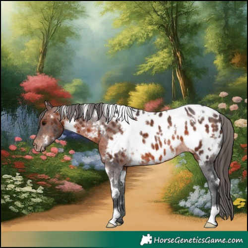 Horse Color:White Spotted Brown Appaloosa Rabicano 