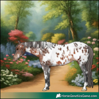Horse Color:White Spotted Brown Appaloosa Rabicano 