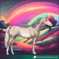 Horse Color:Silver Amber Champagne Dun Rabicano