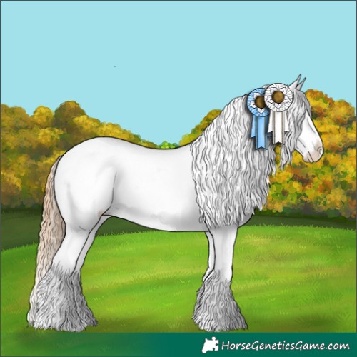 Horse Color:Chestnut Tobiano Snowflake Varnish