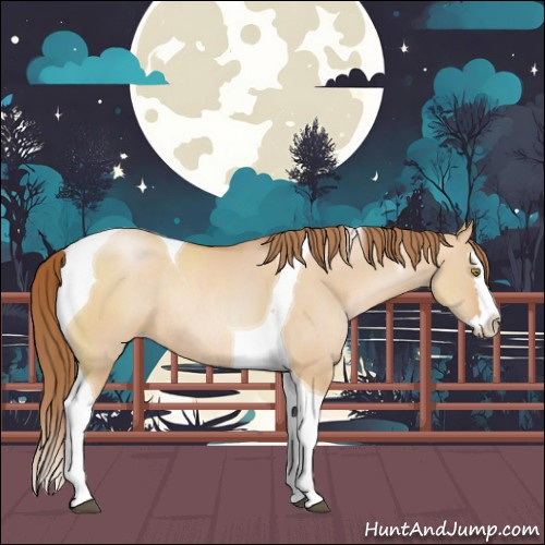 Horse Color:Bay Pearl Dun Sabino Splash Tobiano Rabicano