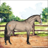 Horse Color:Brown Roan Dun Splash 