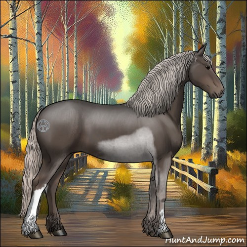 Horse Color:Silver Black 