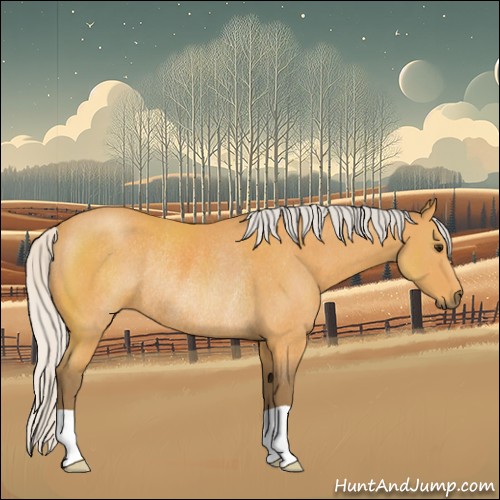 Horse Color:Silver Buckskin Rabicano 