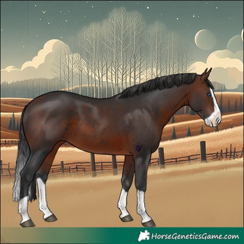 Horse Color:Brown Splash