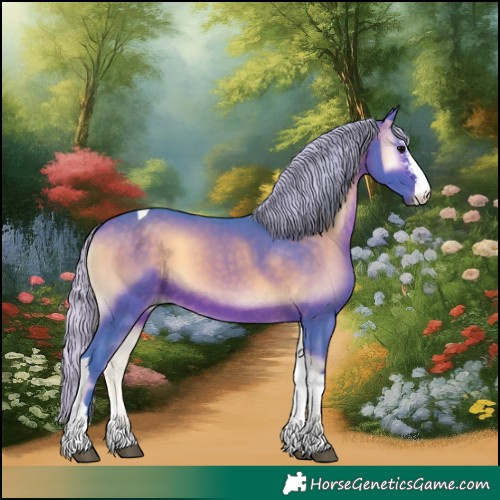 Horse Color:Watercolor Silver Brown Onyx Sabino Tobiano
