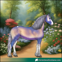 Horse Color:Watercolor Silver Brown Onyx Sabino Tobiano 