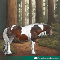 Horse Color:Silver Brown Tobiano 