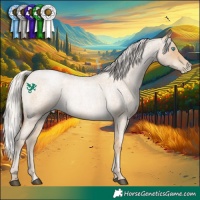 Horse Color:Silver Buckskin Roan Pearl 