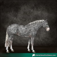 Horse Color:White Spotted Liver Chestnut Ice Mushroom 