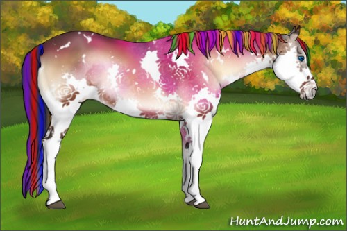 Horse Color:Painted White Spotted Bay Onyx Splash